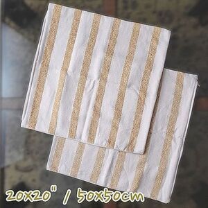 IKEA Knipparv woven striped square pillow cases